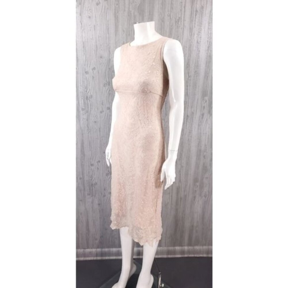 Vintage Lace Blush Peach Midi Dress 90s Y2K